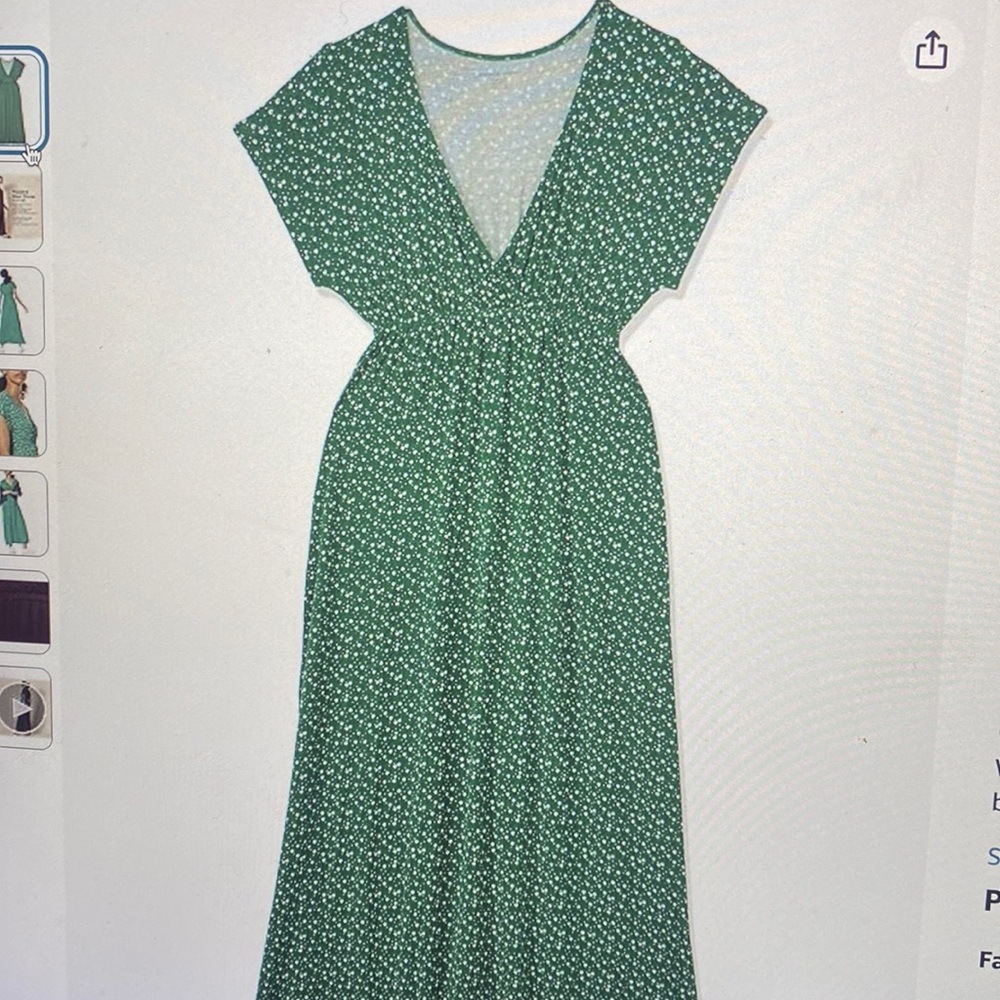 Adorable maxis in Green flowered, Black, Burgundy and also Charcoal Heather.